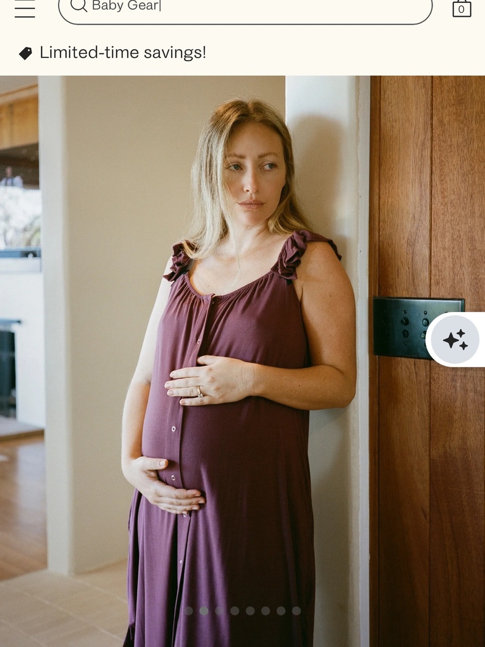 Kindred Bravely Nursing & Labor Maxi Dress in Plum
